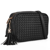Gladdon Crossbody Bags for Women Woven Ladies Handbags Waterproof Shoulder Bags Multipocket Leather Messenger Bag